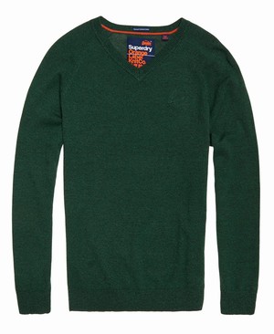 Superdry Orange Label Cotton Vee Férfi Ugró Világos Zöld | VKRHA0634